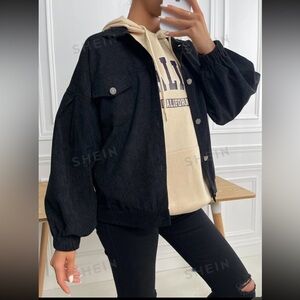Shein corduroy jacket size L black.